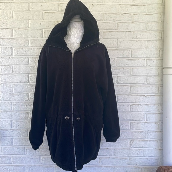 NILS Resort Wear Cozy Black Plush Teddy  Coat - Picture 11 of 12